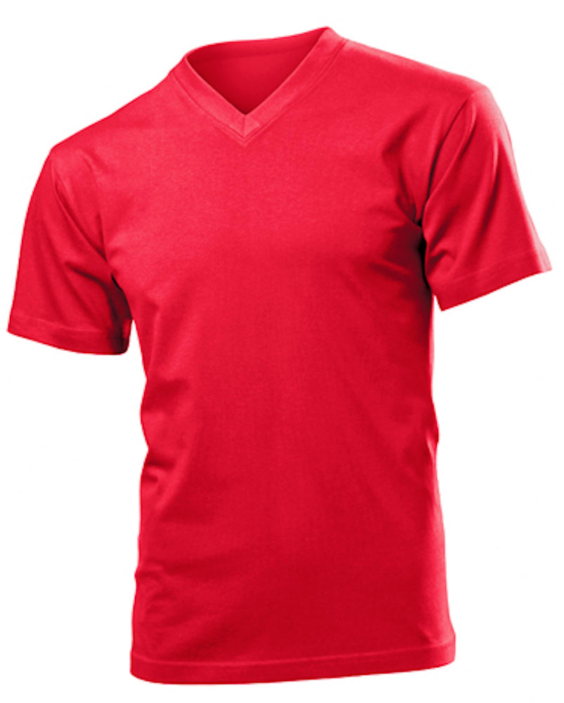 Hanes 5164 Mens Cotton Summer Weight Short Sleeve Vee V-Neck Tee T-Shirt Tshirt
