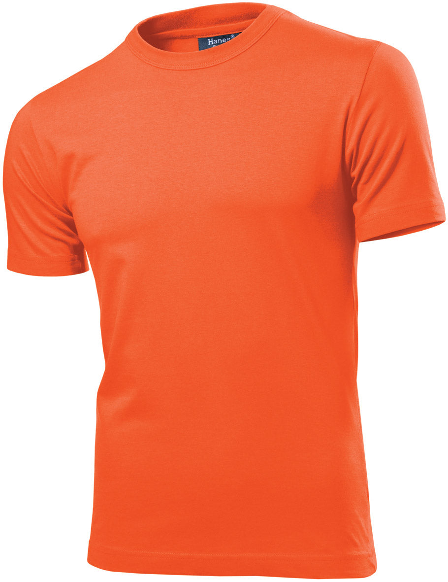 Hanes Mens Plain Slim Fitted Fit-T Cotton T-Shirt