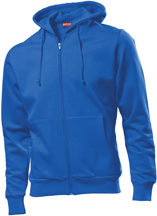 Hanes 6190 Beefy Hooded Sweatshirt Jacket [Royal Ble, Small]