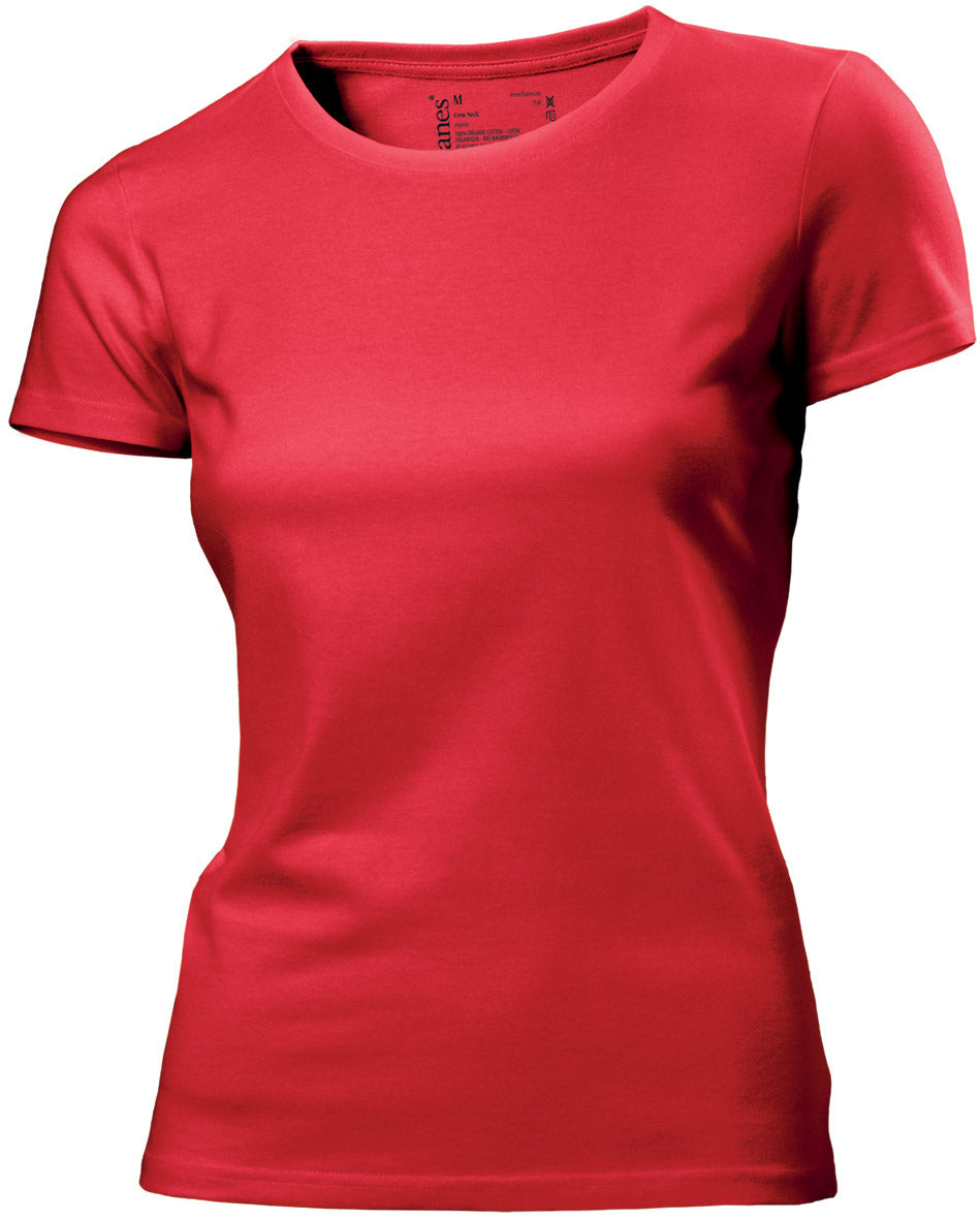 Hanes Plain Summer Weight Organic Cotton Ladies T-Shirt
