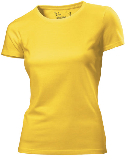 Hanes Tagless Organic Cotton Ladies Womens Crew Neck Tee T-Shirt No Logo