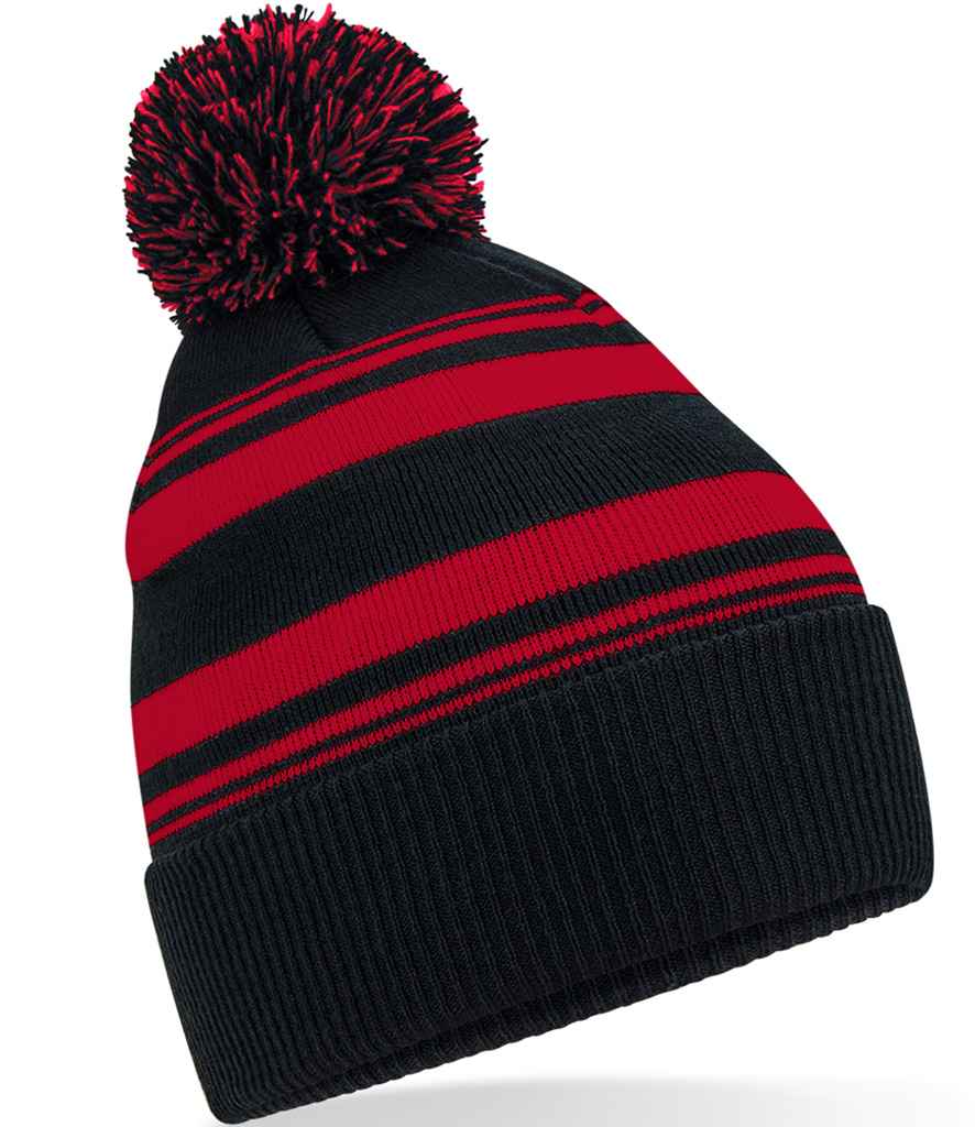 Beechfield Striped Fan Beanie Hat