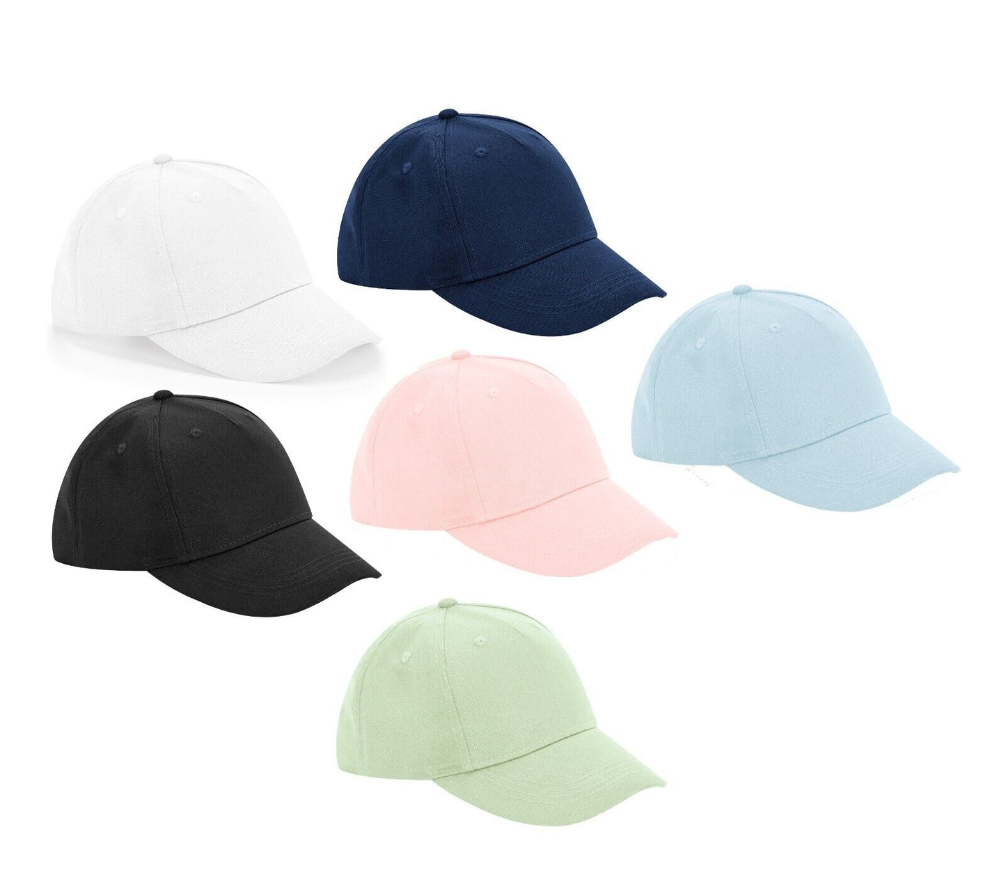 Beechfield Kids Organic Cotton 5 Panel Baseball Cap