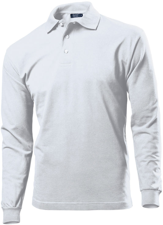 Hanes G136 Cotton Long Sleeve Top Polo Shirt