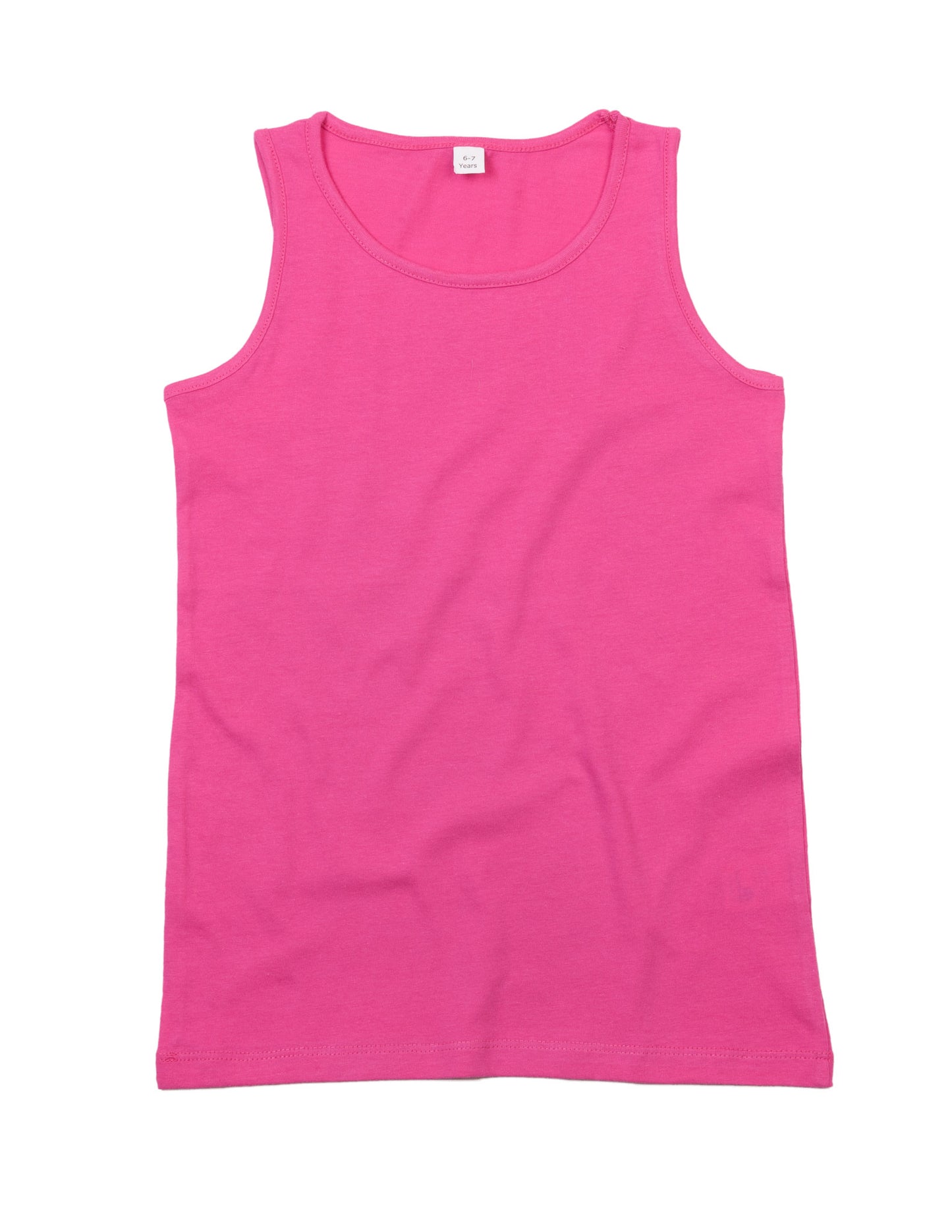 Girls Kids Plain Cotton Long Length Sleeveless T-Shirt Tshirt Vest Tank Top