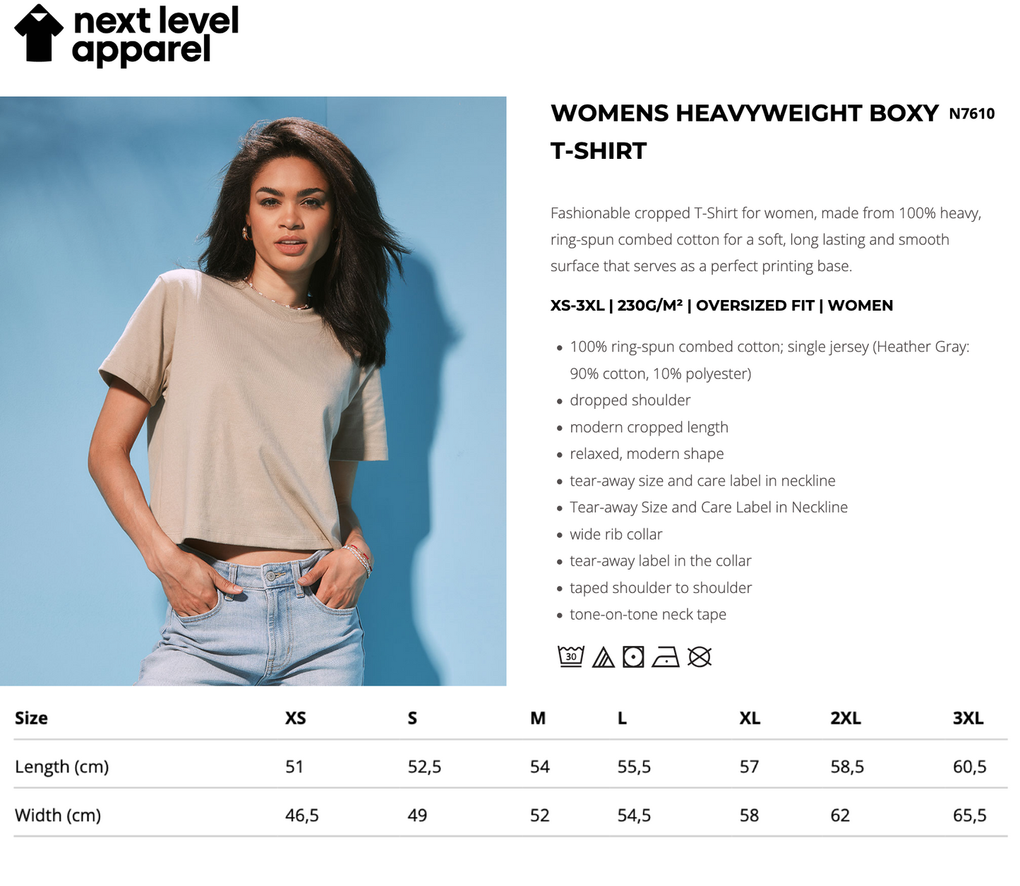 Next Level Ladies Heavyweight Boxy Short Sleeve Tee Shirt