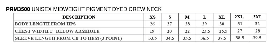 Independent 9oz. Unisex Midweight Pigment Dye Crew