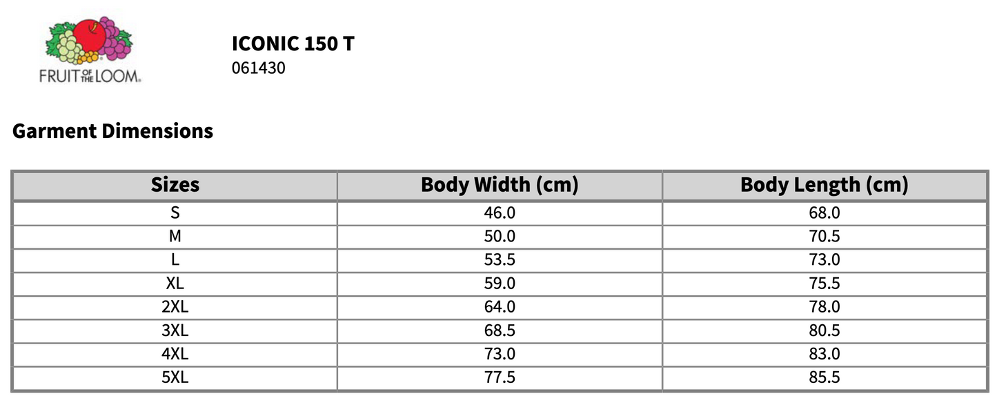 Fruit of the Loom Slim Fashion Fit Iconic 150 T-Shirt