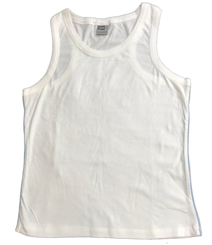 Jerzees 130M WHITE Sports Back Cotton Vest Tank Top