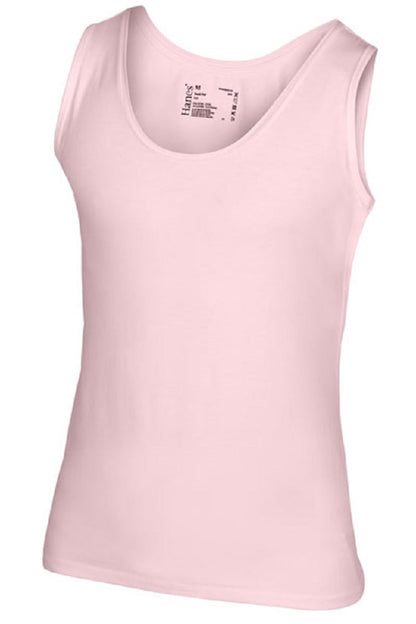 Hanes Plain Cotton Tank Top Vest Silky Feel