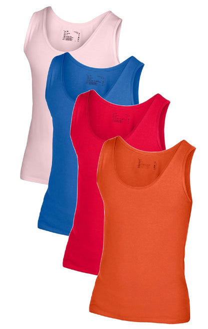 Hanes Plain Cotton Tank Top Vest Silky Feel