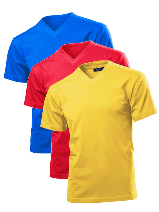 Hanes 5164 Mens Cotton Summer Weight Short Sleeve Vee V-Neck Tee T-Shirt Tshirt