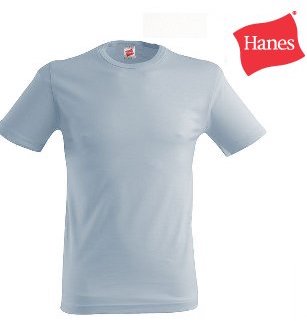 Hanes Mens Plain Slim Fitted Fit-T Cotton T-Shirt