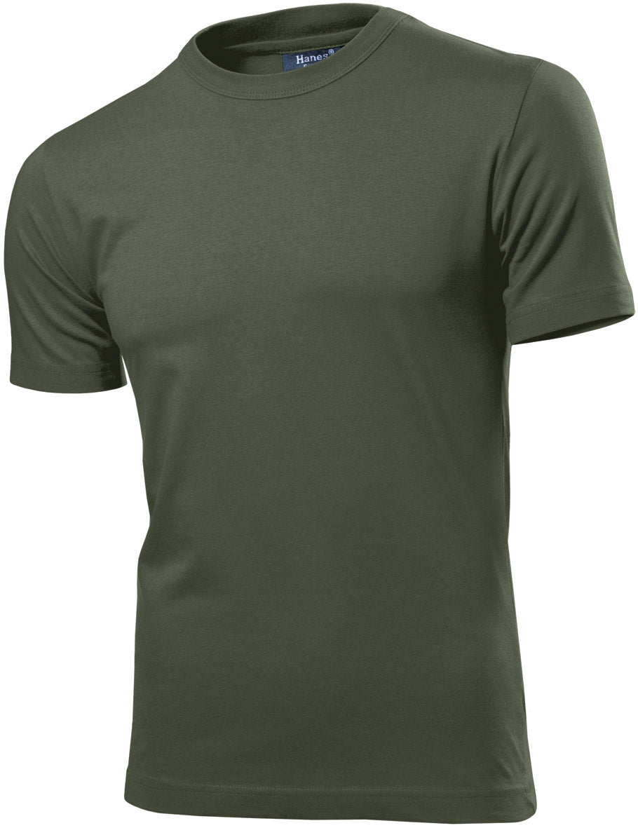 Hanes Mens Plain Slim Fitted Fit-T Cotton T-Shirt