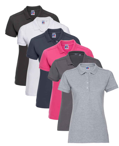 Russell Ladies Stretch Piqué Polo Shirt