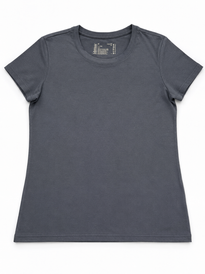 Hanes Tagless Organic Cotton Ladies Womens Crew Neck Tee T-Shirt No Logo
