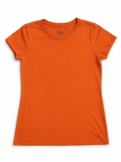 Hanes Tagless Organic Cotton Ladies Womens Crew Neck Tee T-Shirt No Logo