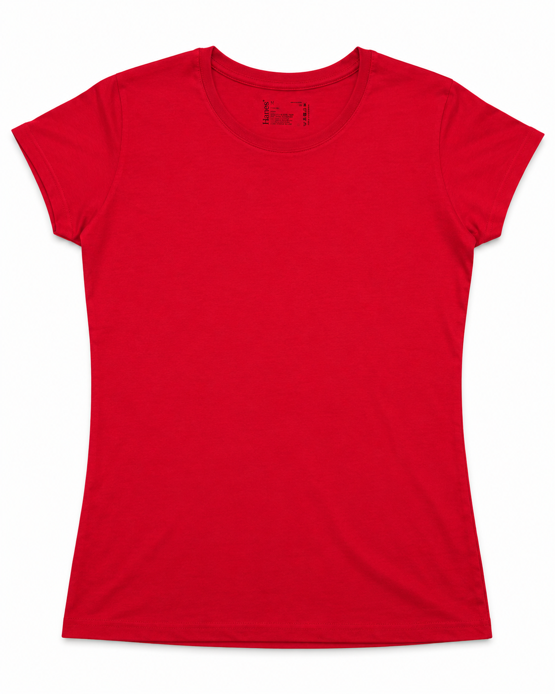 Hanes Tagless Organic Cotton Ladies Womens Crew Neck Tee T-Shirt No Logo