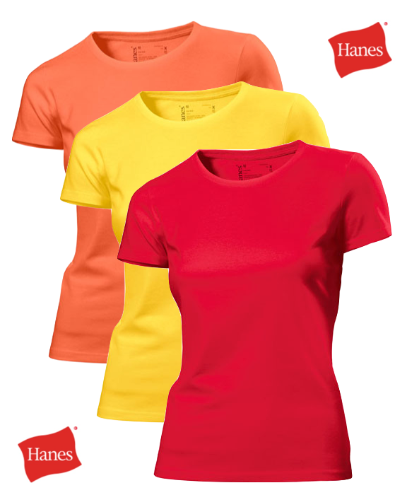 Hanes Plain Summer Weight Organic Cotton Ladies T-Shirt