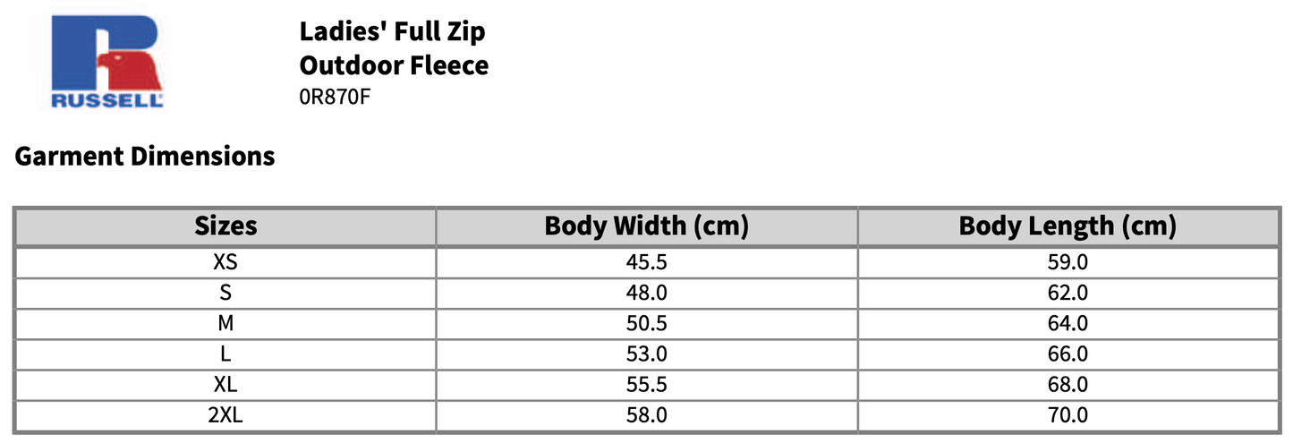 Russell Ladies Outdoor Fleece Jacket