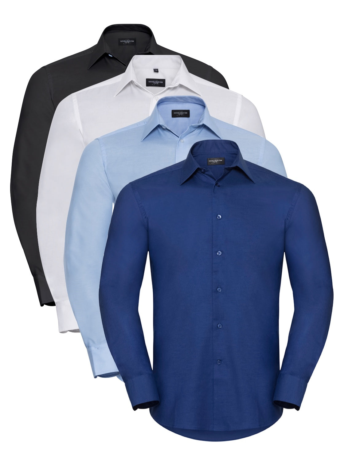 Russell Collection Long Sleeve Tailored Oxford Shirt