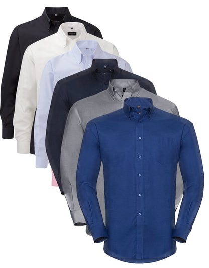 Russell Collection Long Sleeve Easy Care Oxford Shirt