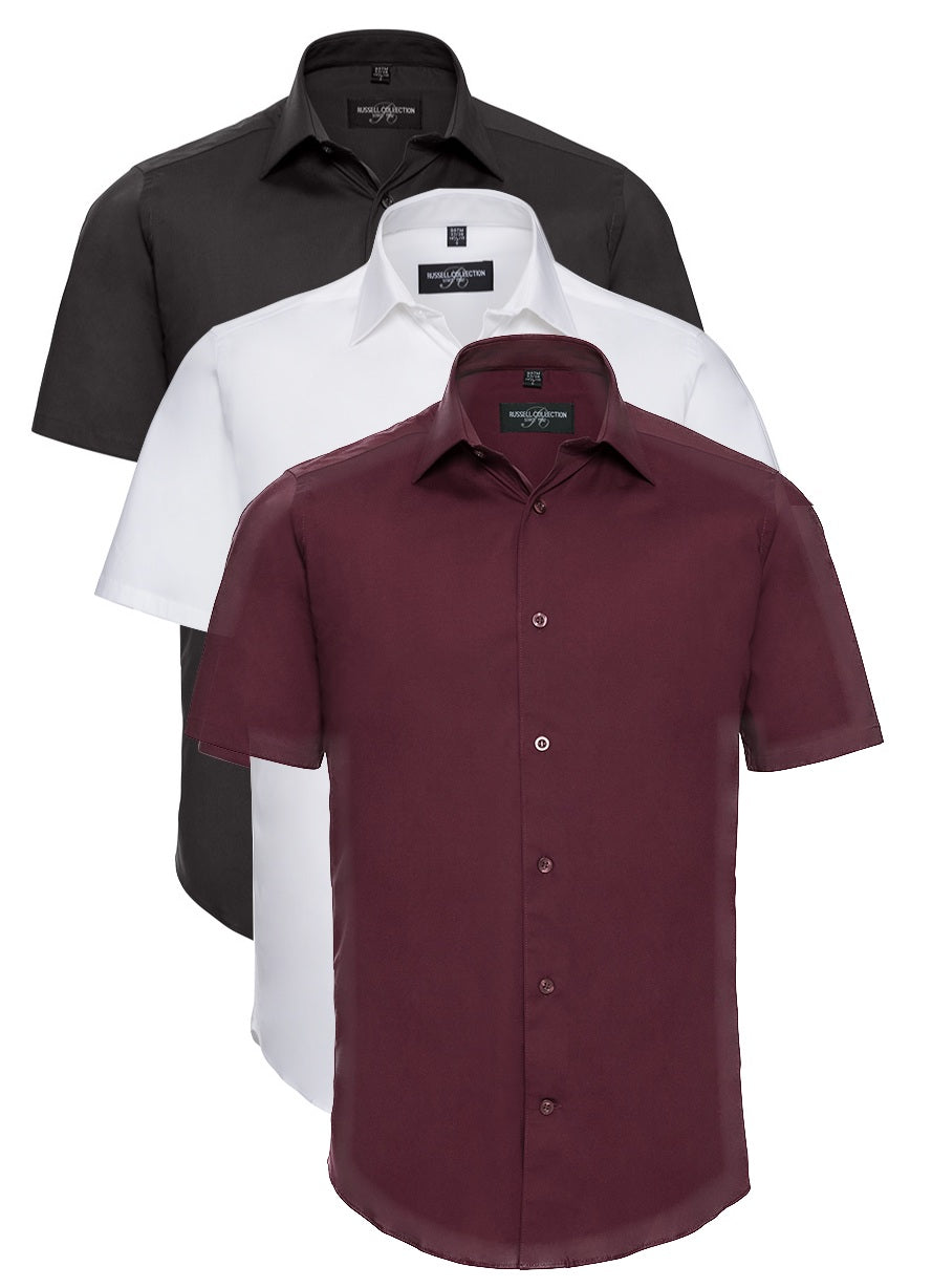 Russell Collection Short Sleeve Easy Care Fitted Shirt