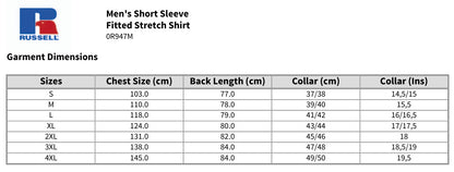 Russell Collection Short Sleeve Easy Care Fitted Shirt