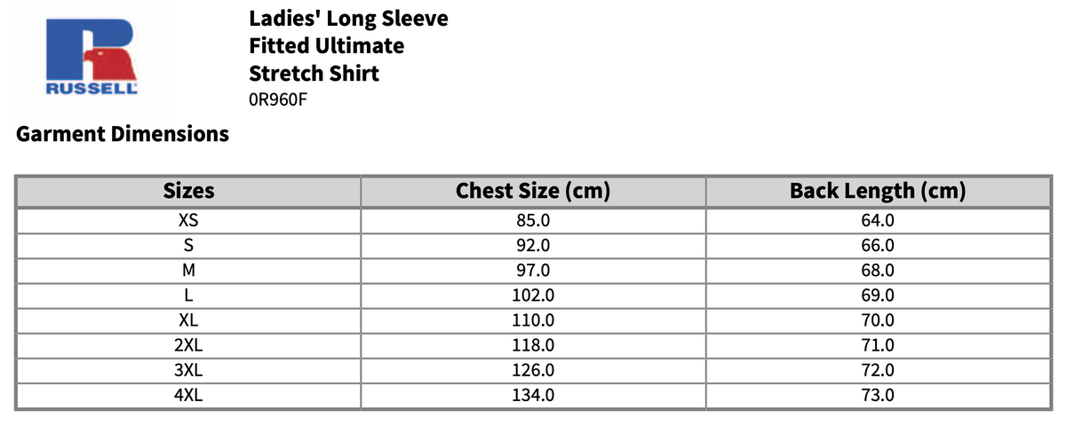 Russell Collection Ladies Ultimate Stretch Shirt Blouse
