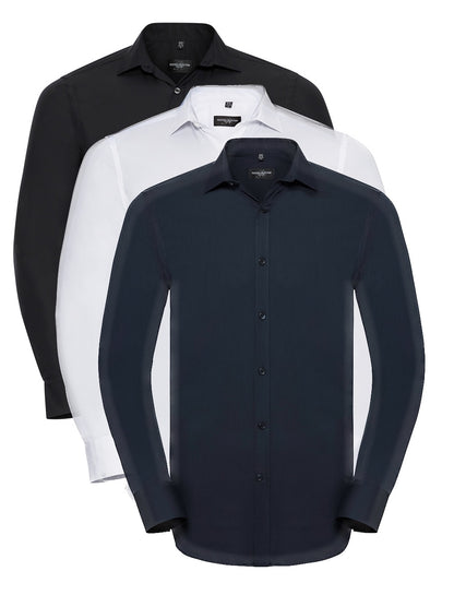 Russell Collection Long Sleeve Ultimate Stretch Shirt