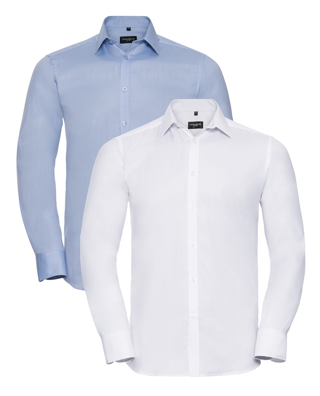 Russell Collection Long Sleeve Herringbone Shirt