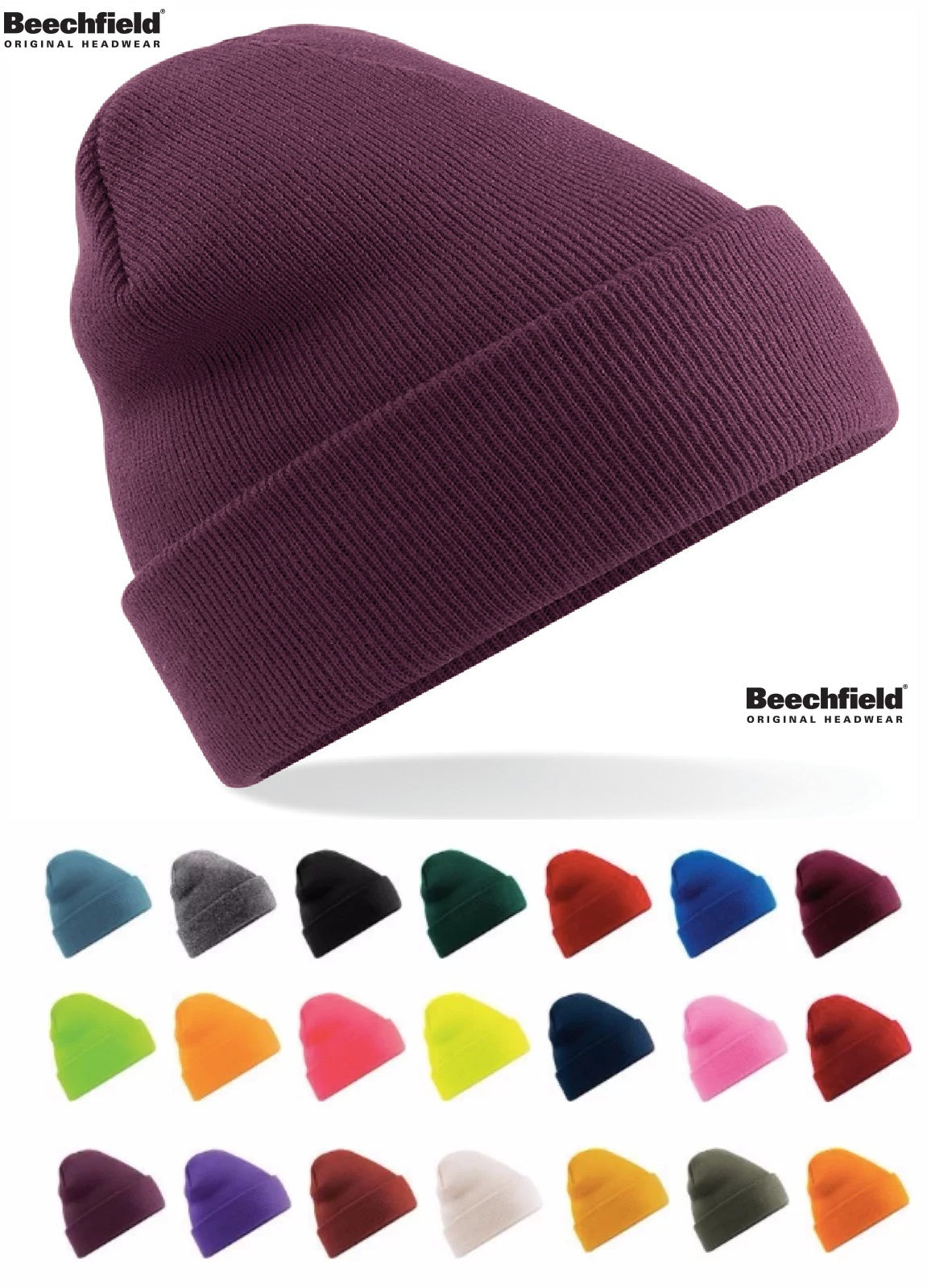 Beechfield Original Soft Touch Acrylic Cuffed Beanie Hat