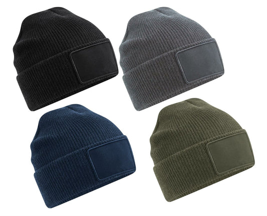 Beechfield Removable Patch Thinsulate™ Beanie Hat