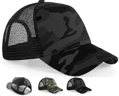 Beechfield Camo Snapback Trucker Cap