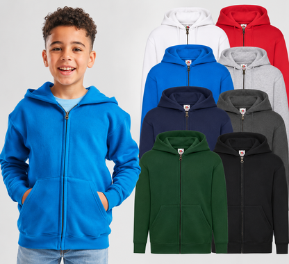 Fruit of the Loom Kids Classic Zip Hooded Sweatshirt Jacket