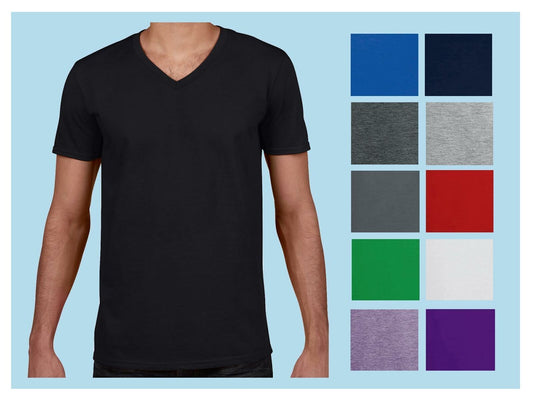 Gildan SoftStyle® Cotton V Neck T-Shirt S-3XL