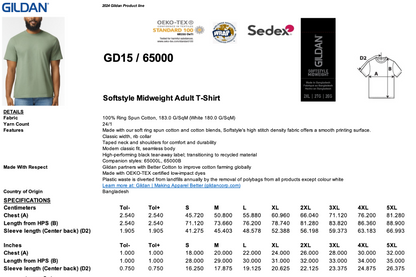 Gildan SoftStyle® Midweight Cotton T-Shirt S-5XL