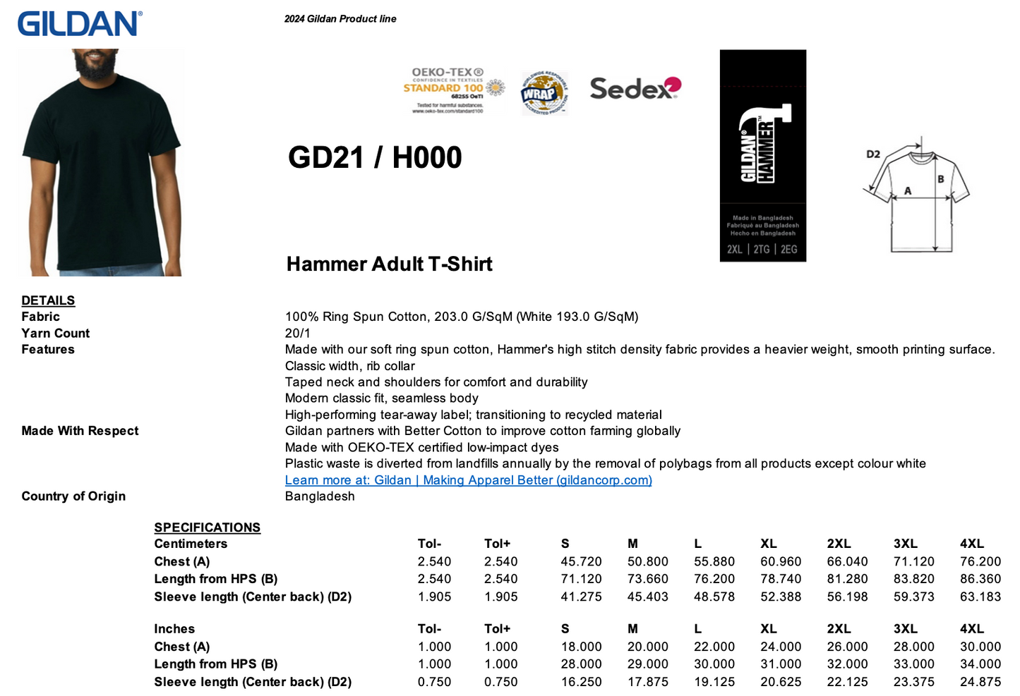 Gildan Hammer Heavyweight T-Shirt