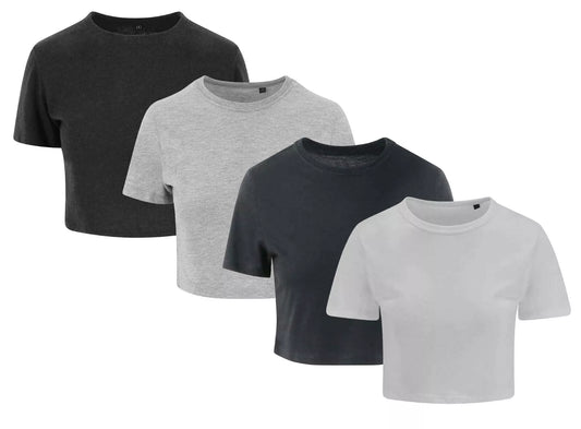 AWDis Ladies Tri-Blend Cropped T-Shirt XS-XL