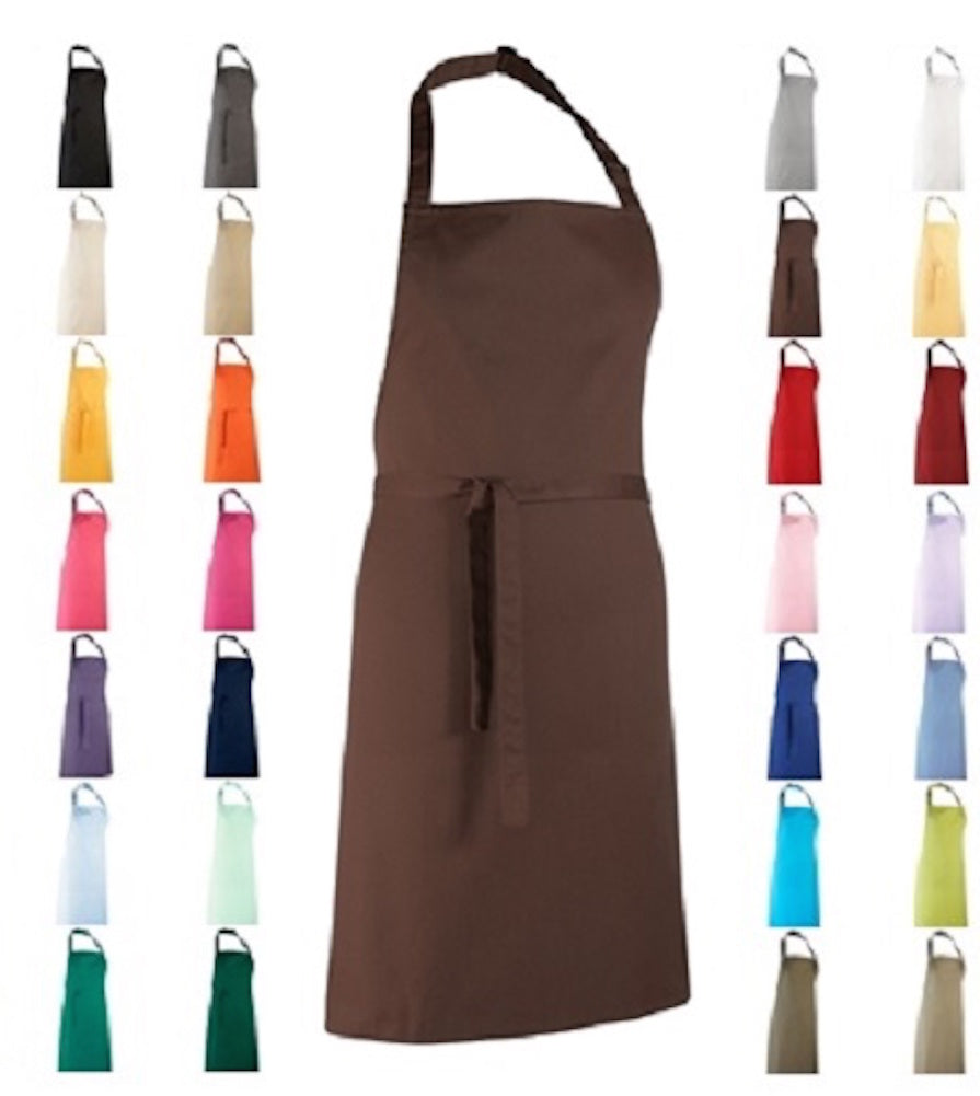 Premier PR150 'Colours' Bib Apron[No Pocket]