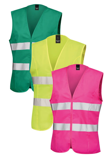 Result Ladies High Visibility Hi-Vis Viz Vizability Waistcoat Vest Gilet