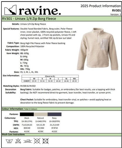 Chunky Fleece with Zip Pocket Ravine Recycled Polyester 1/4 Zip Pullover Top