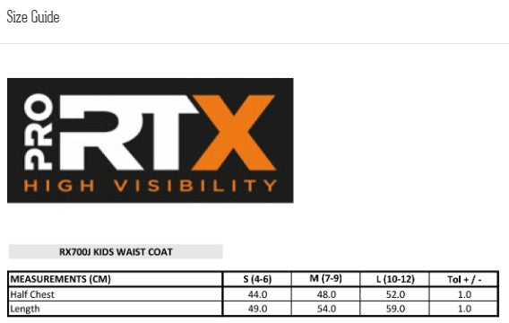 Pro RTX High Visibility Kids Waistcoat