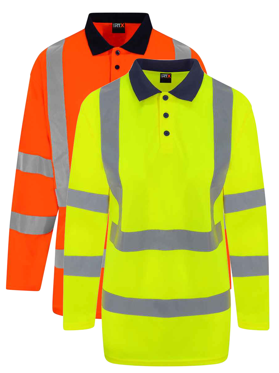 Pro RTX High Visibility Long Sleeve Polo Shirt