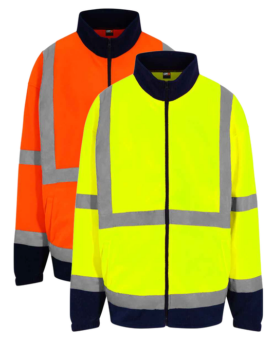 Pro RTX High Visibility Fleece Jacket | Orange/Navy