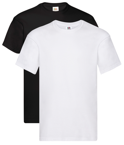 Fruit of the Loom Original Cotton T-Shirt - Black or White – Tomscabin Fruit of the Loom Original Cotton T-Shirt - Black or White – Tomscabin
