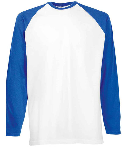 Fruit of the Loom Contrast Long Sleeve Baseball T-Shirt