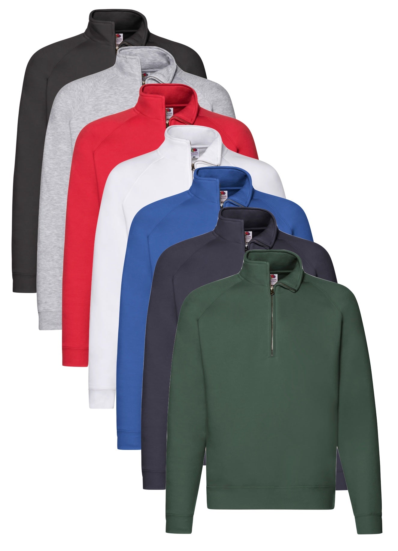 Fruit of the Loom Premium Zip Neck Sweatshirt