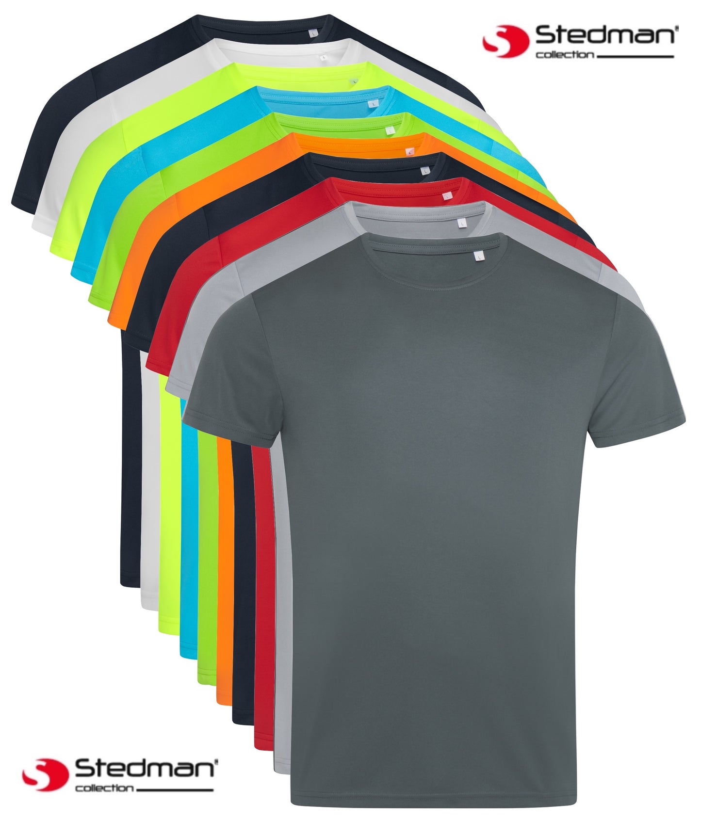 Stedman ACTIVE-DRY Polyester Breathable T-Shirt S-3XL