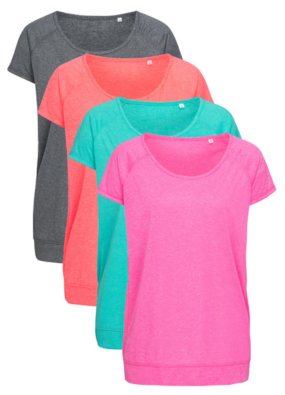 Stedman ACTIVE-DRY Melange Ladies Raglan T-Shirt